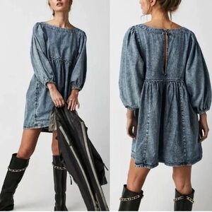 Denim Long Sleeve Dress